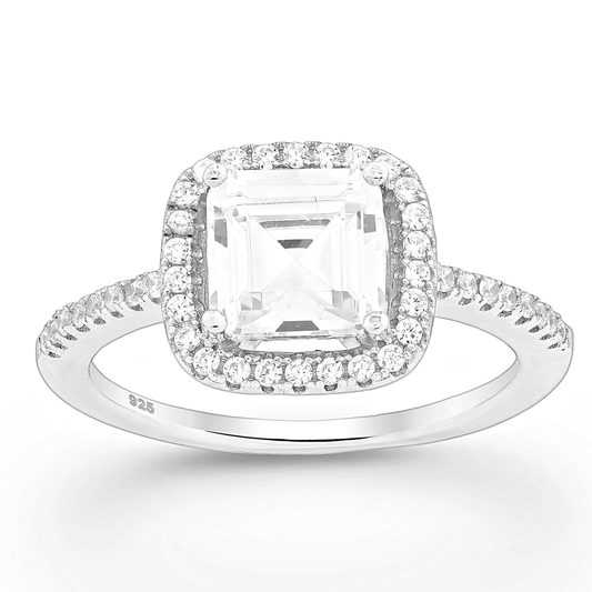 Celestia Halo Silver Ring