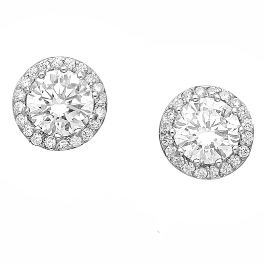 Halo Silver Earrings - Alya