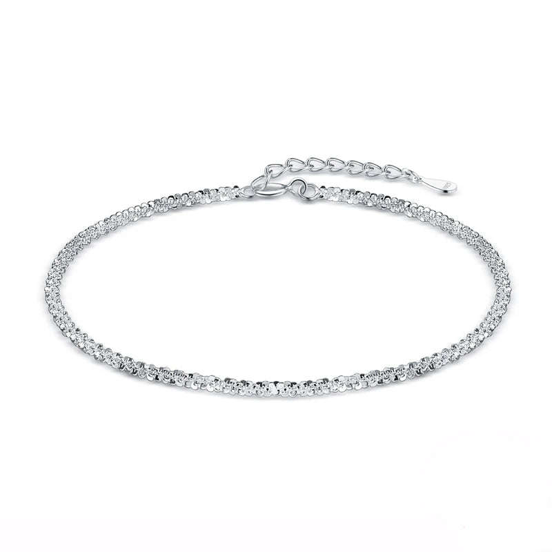 Diamond-Cut Chain Silver Bracelet - Bariq