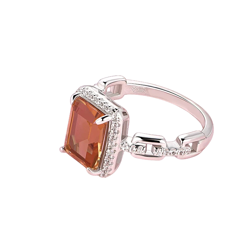 Zultanite Cocktail Ring with Interlocking Band