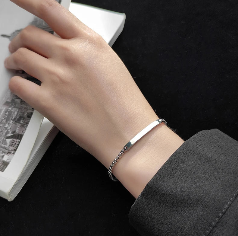 Geometric Rectangle Bar Bracelet