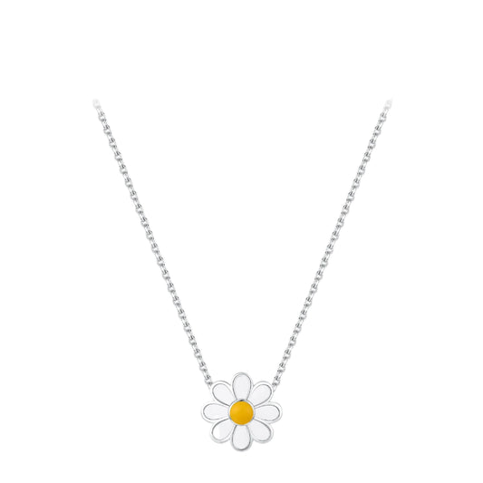Daisy Enamel Pendant Necklace - Zyla