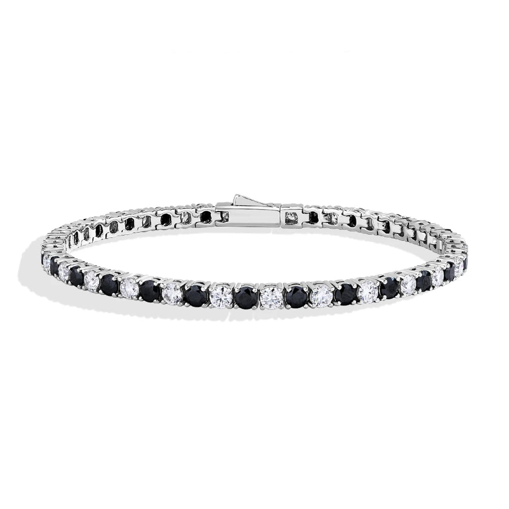 Black Moissanite Tennis Bracelet