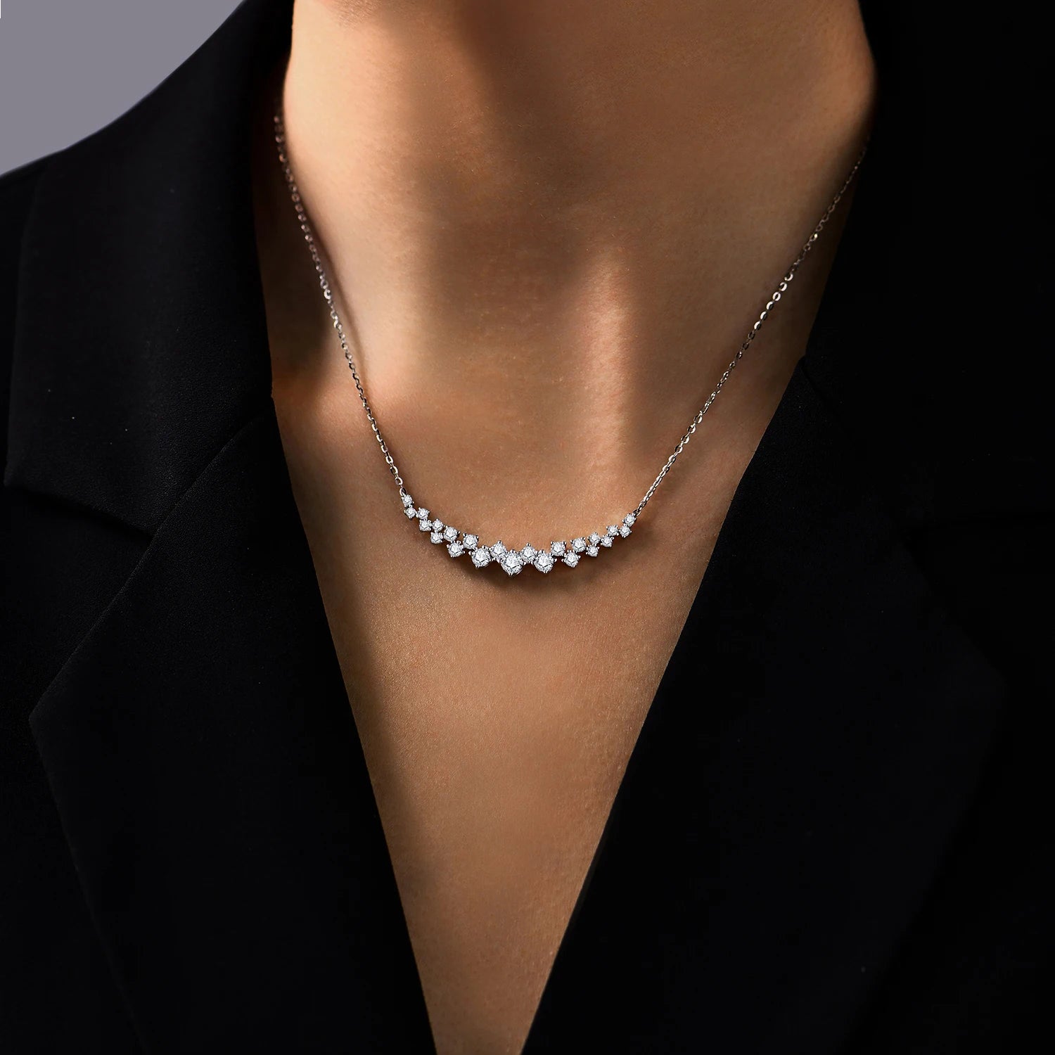 Fern Moissanite Pendant Necklace