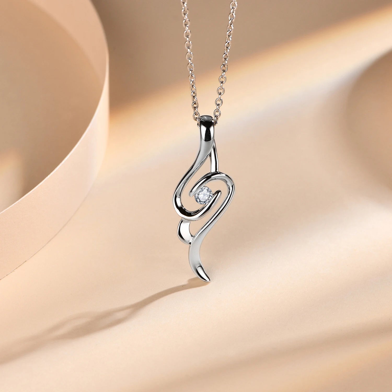 Moissanite Pendant Necklace - Lyra