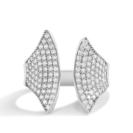 Shield Moissanite Statement Ring