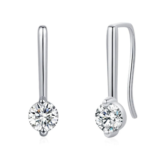 Moissanite Dangle Stud Earrings