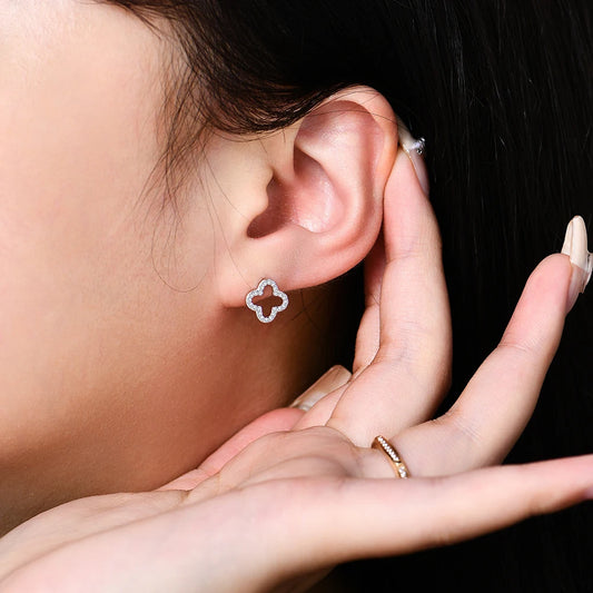 Clover Design Stud Earrings - Aria