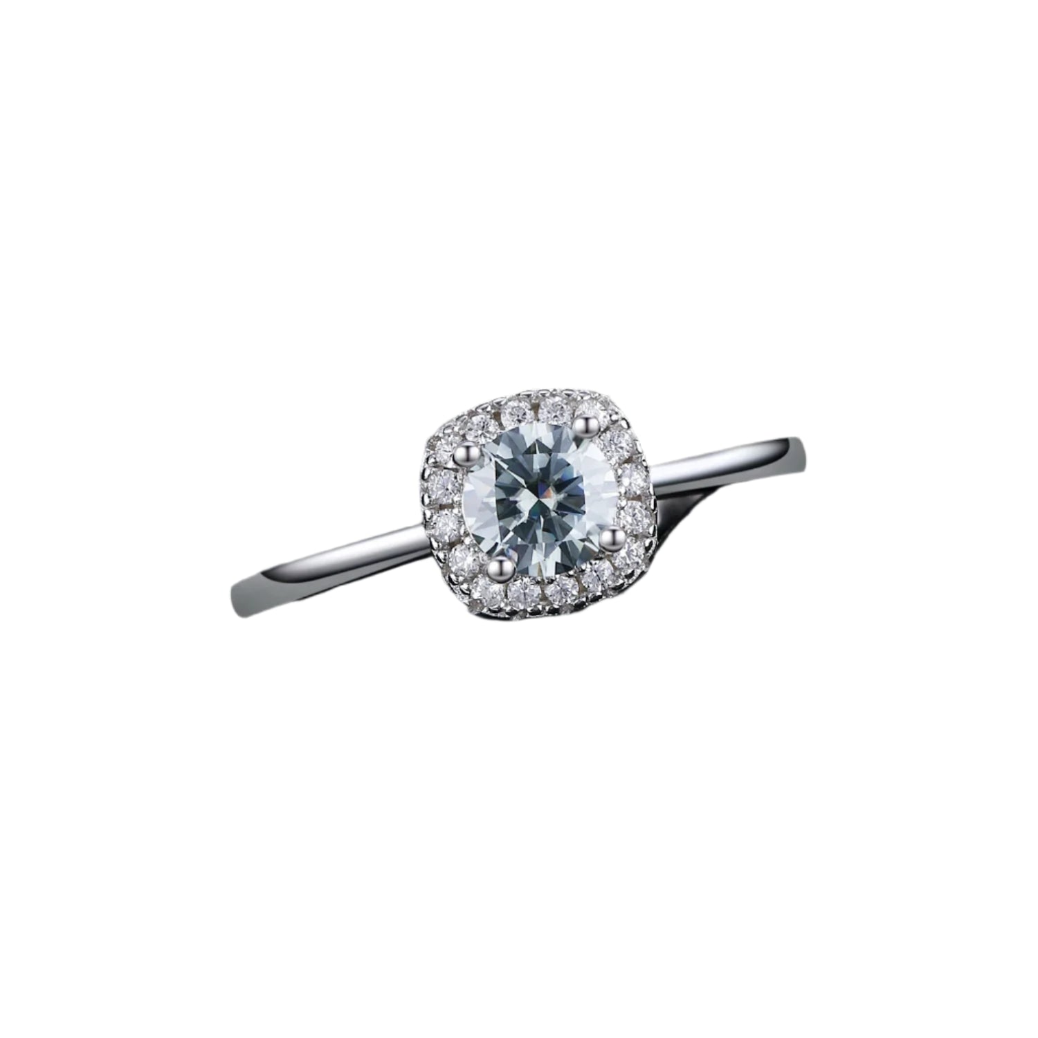 Ethereal Moissanite Silver Ring