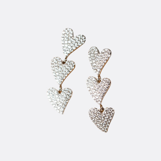 Sterling Silver Love Drop Earrings
