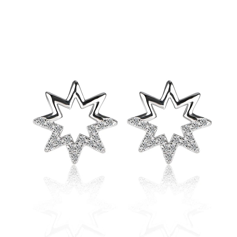 Moissanite Star Stud Earrings