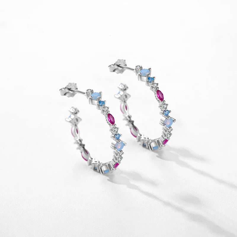 Gem Hoop Earrings - Ziri