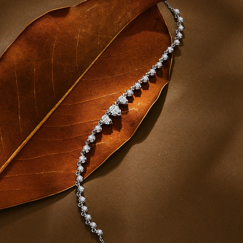 قلادة كريستال المويسانيت الأنيقة