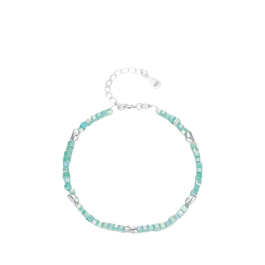 Amazonite Crystal Charm Bracelet - Nira