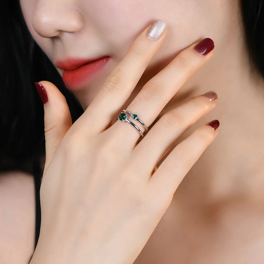 خاتم زمرد قابل للتعديل