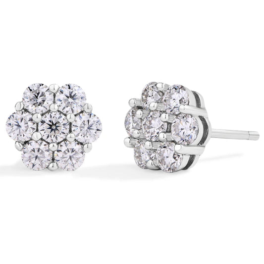 Moissanite Flower Earrings - Nure