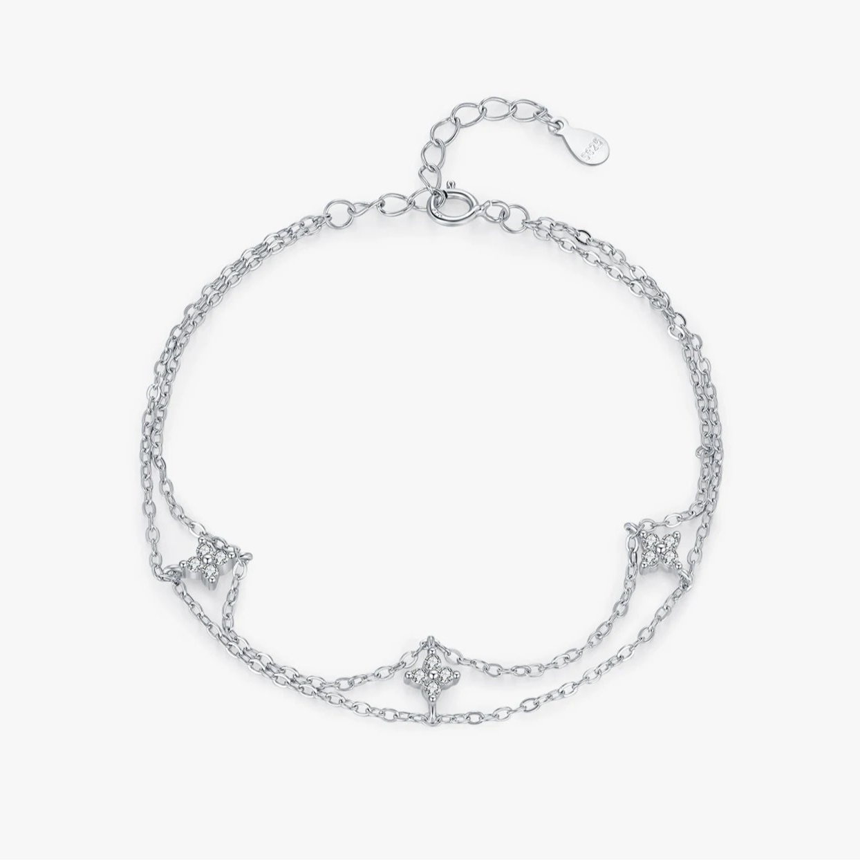Four Leaf Clover Moissanite Bracelet - Nyxa