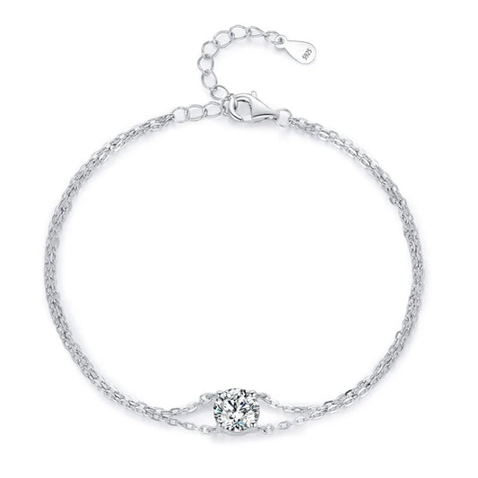 Moissanite Silver Bracelet - Lumière