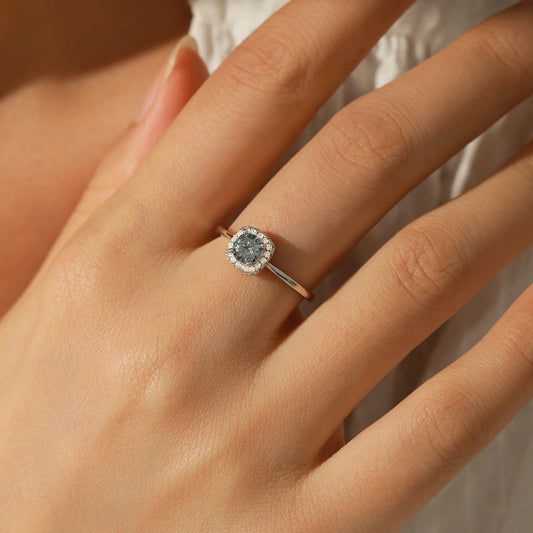 Ethereal Moissanite Silver Ring
