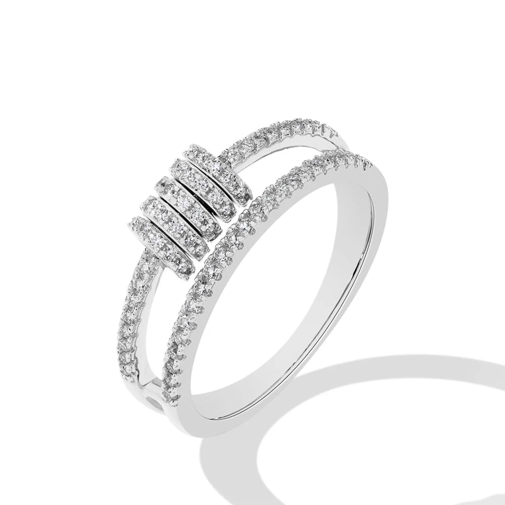 Twisted Sparkle Moissanite Ring