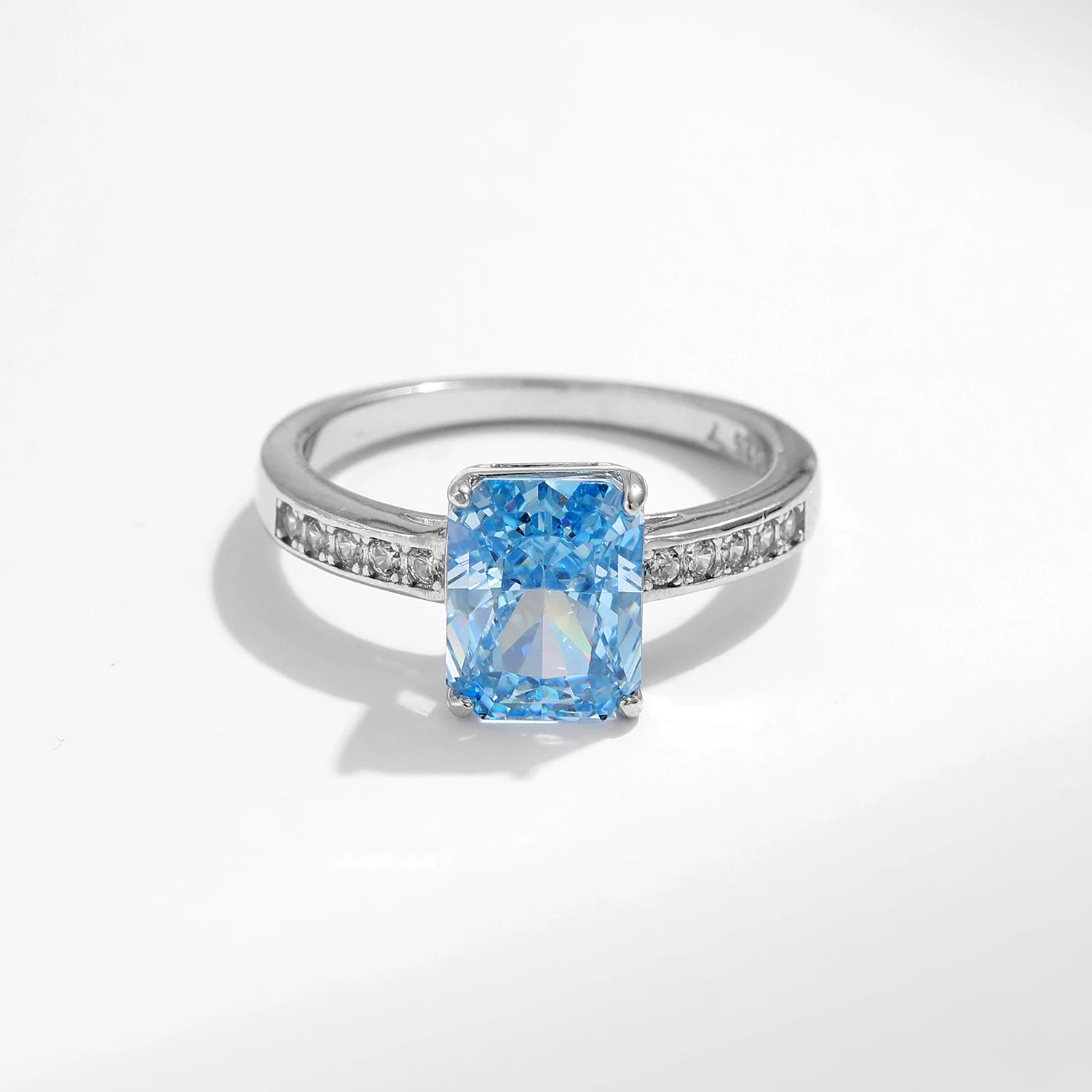 Blue Fire Solitaire Ring