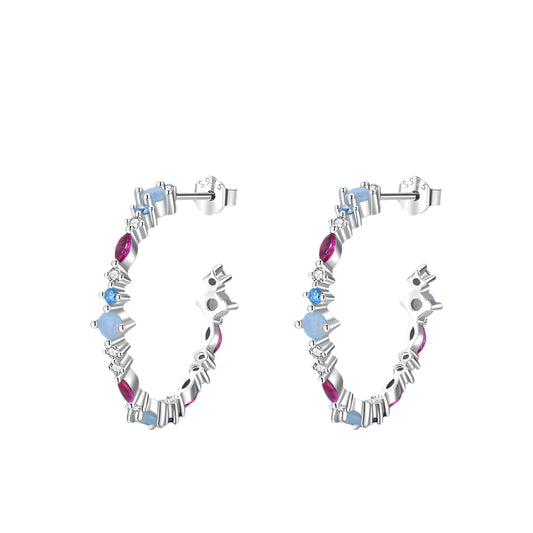Gem Hoop Earrings - Ziri