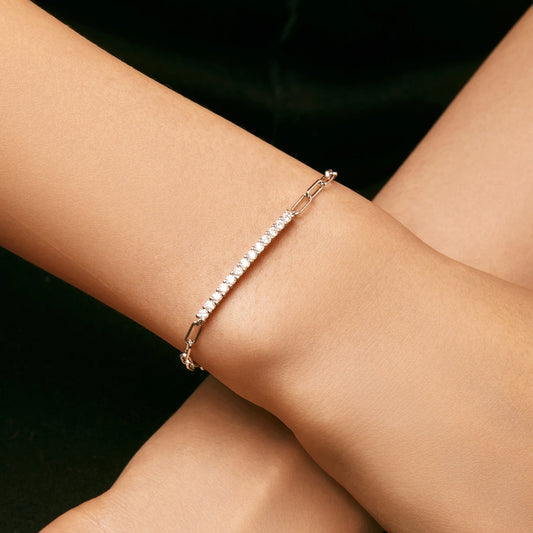 Sterling Silver Bar Bracelet - Aven