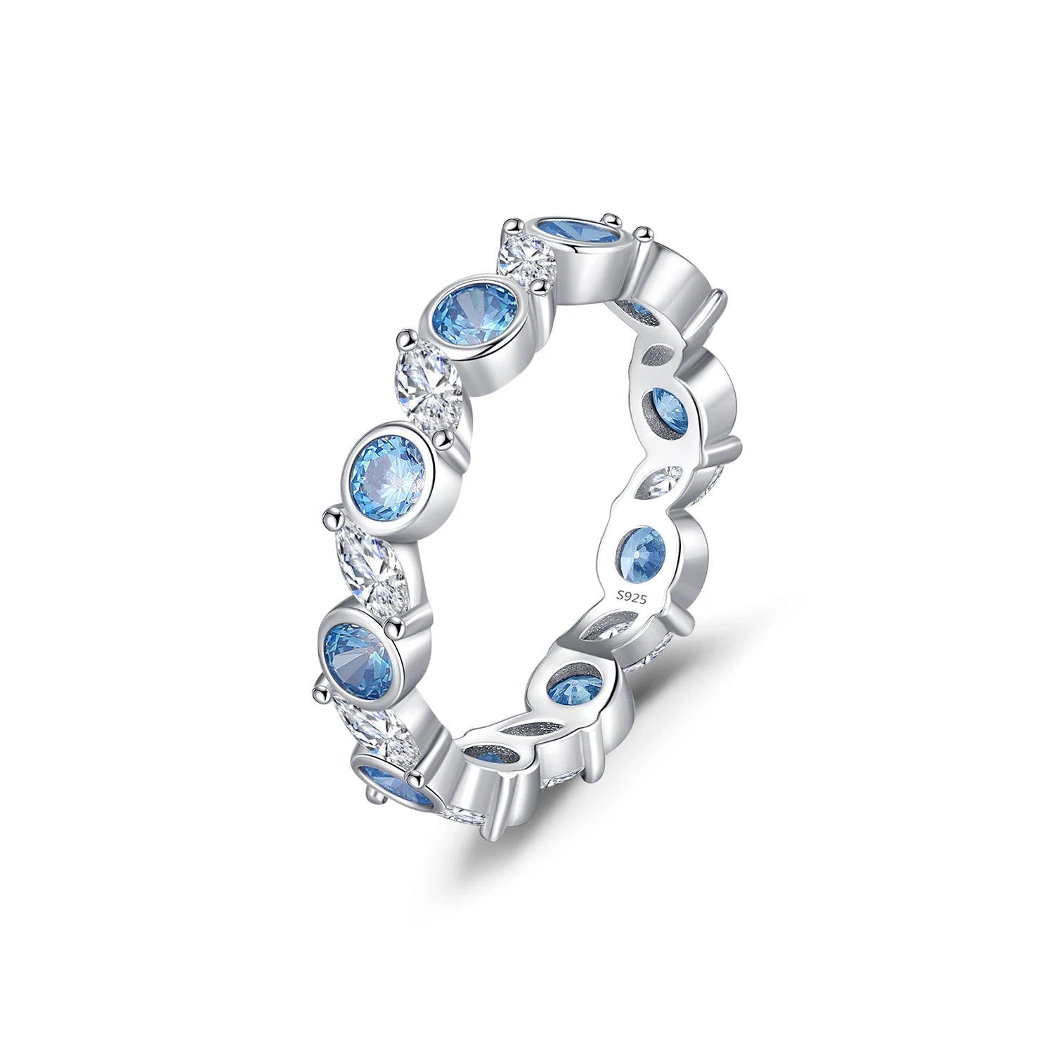 Ocean Blue Stackable Ring - Blue Zircon
