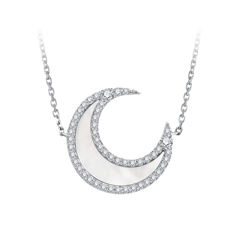 Moon Moissanite Necklace - Iza