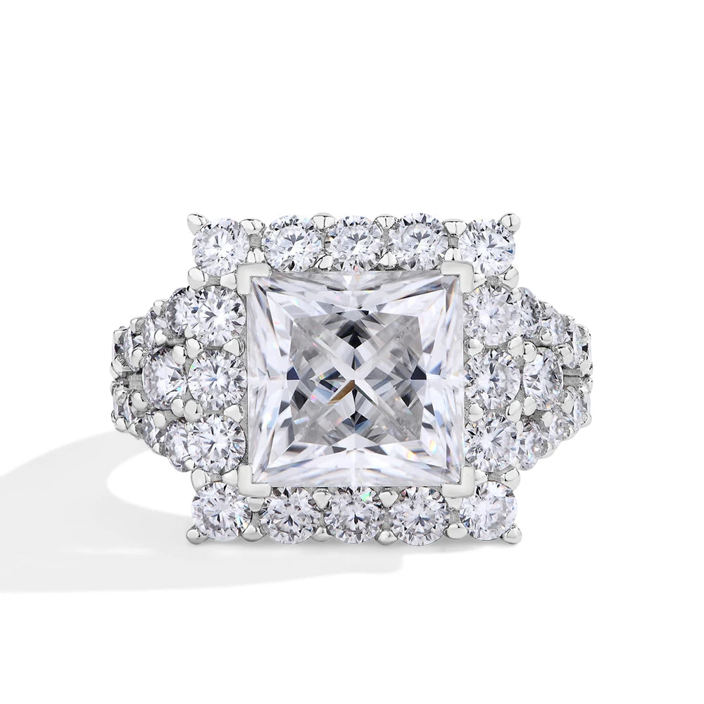 Princess Cut Moissanite Engagement Ring - Fira