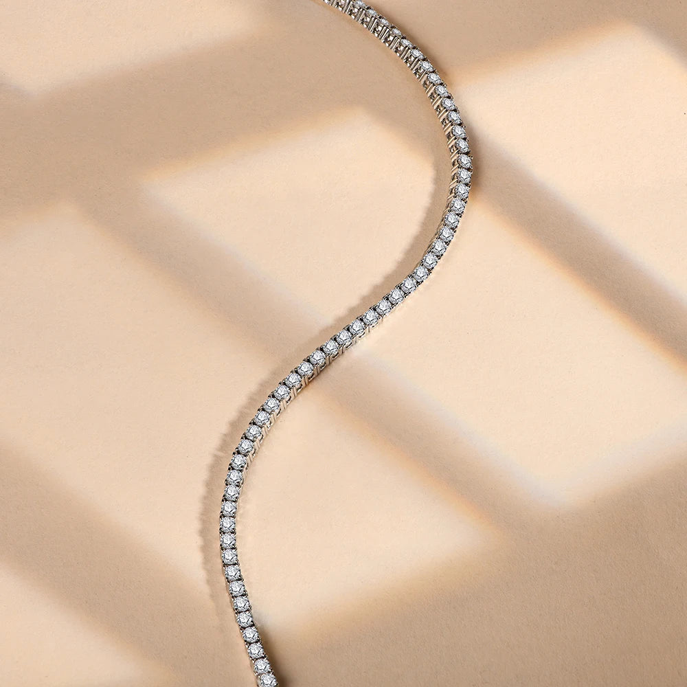 Moissanite Tennis Bracelet 925 Silver