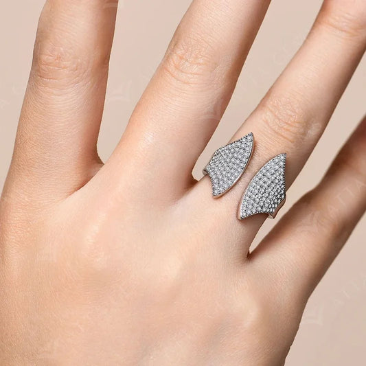 Shield Moissanite Statement Ring