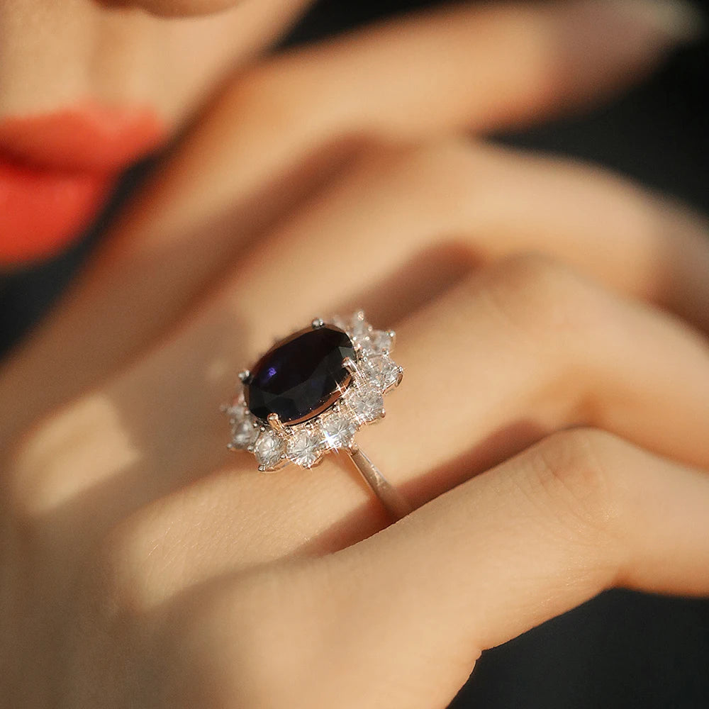 Vintage Engagement Ring - Blue Sapphire