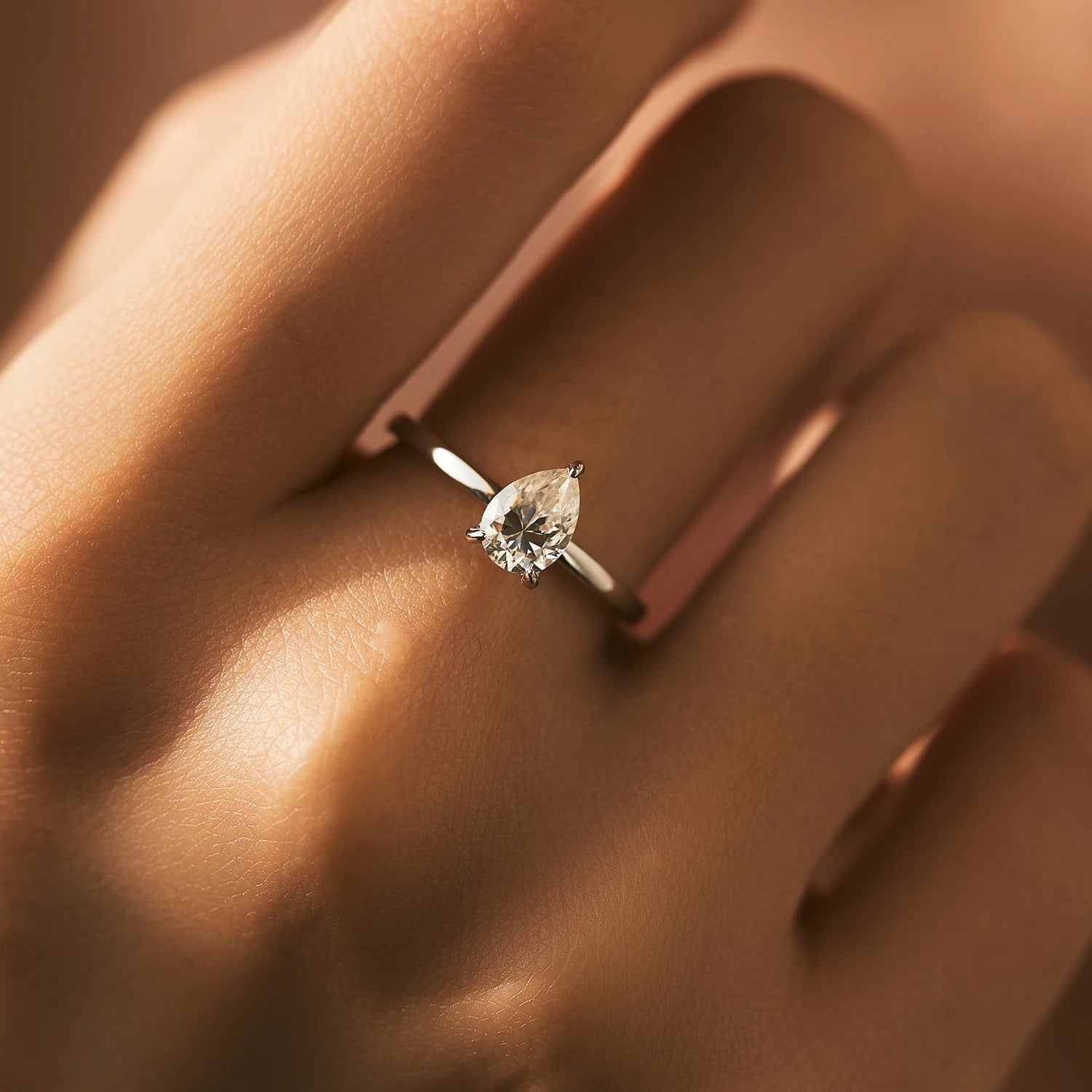 Oval Moissanite Engagement Ring