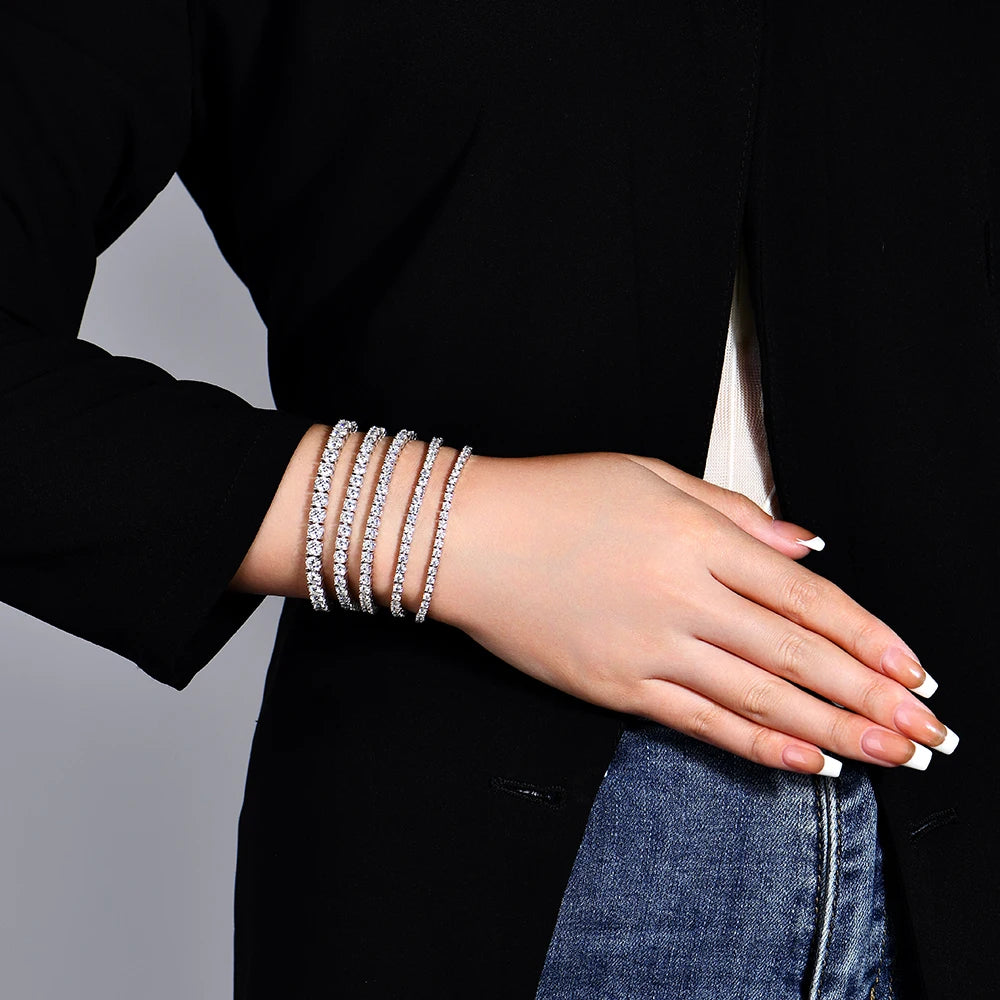 Moissanite Tennis Bracelet 925 Silver