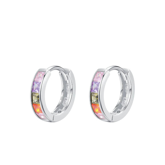 Rainbow Hoop Earrings - Aris
