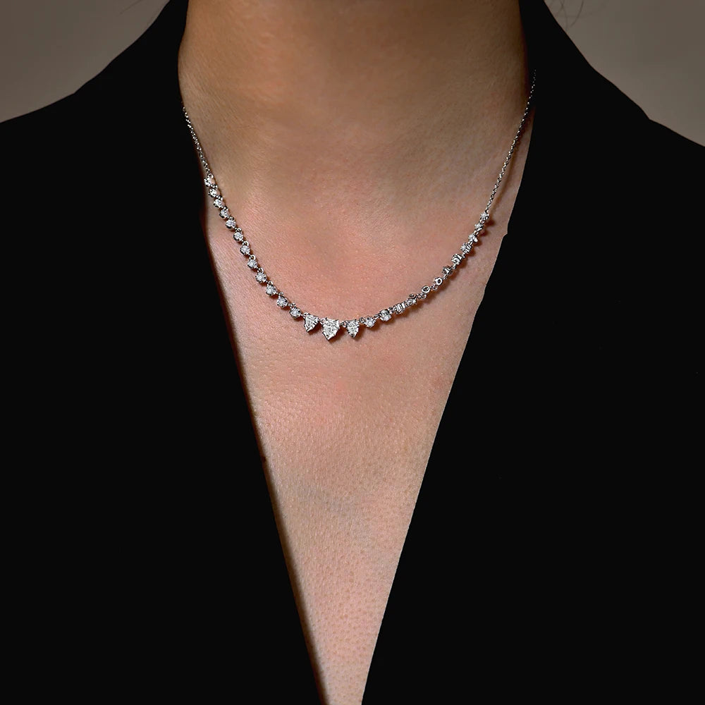 Dainty Moissanite Crystal Choker