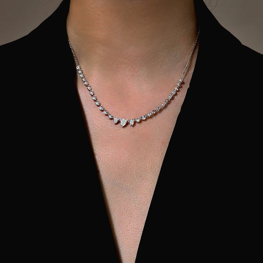 Dainty Moissanite Crystal Choker