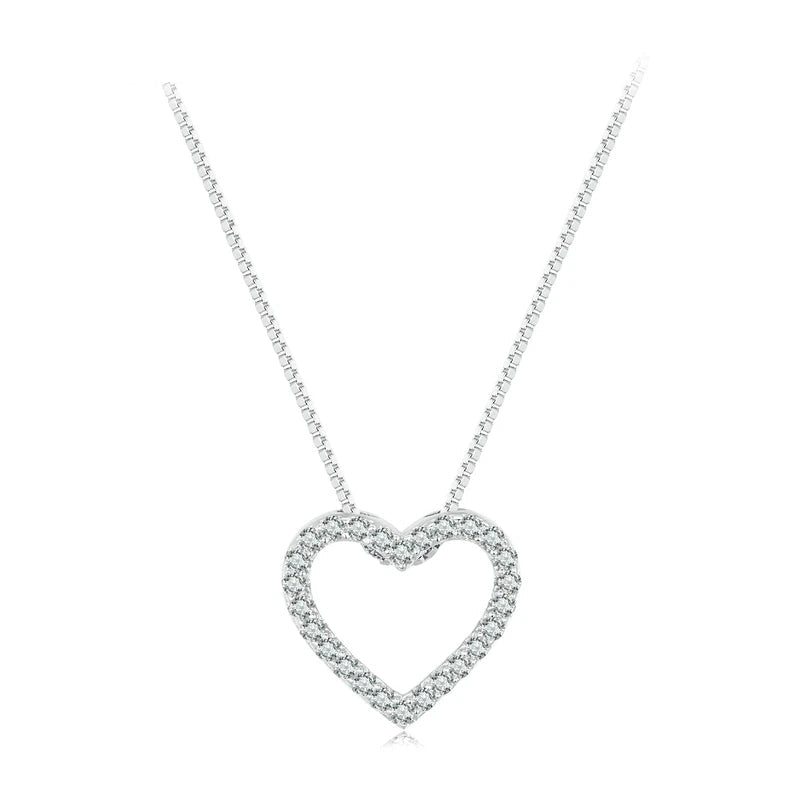 Sterling Silver Heart Necklace - Nouran