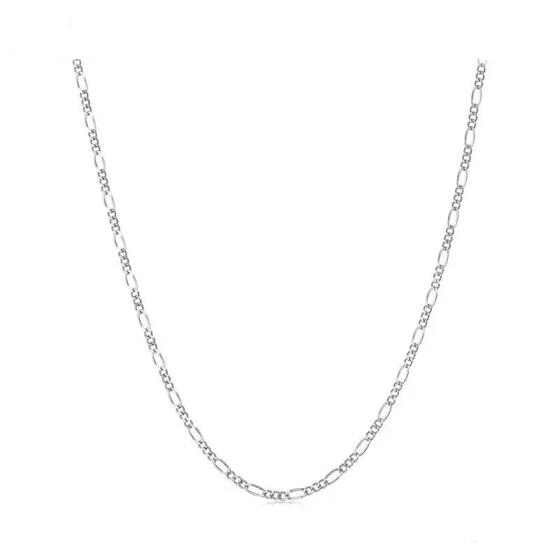Figaro Chain Sterling Silver Necklace