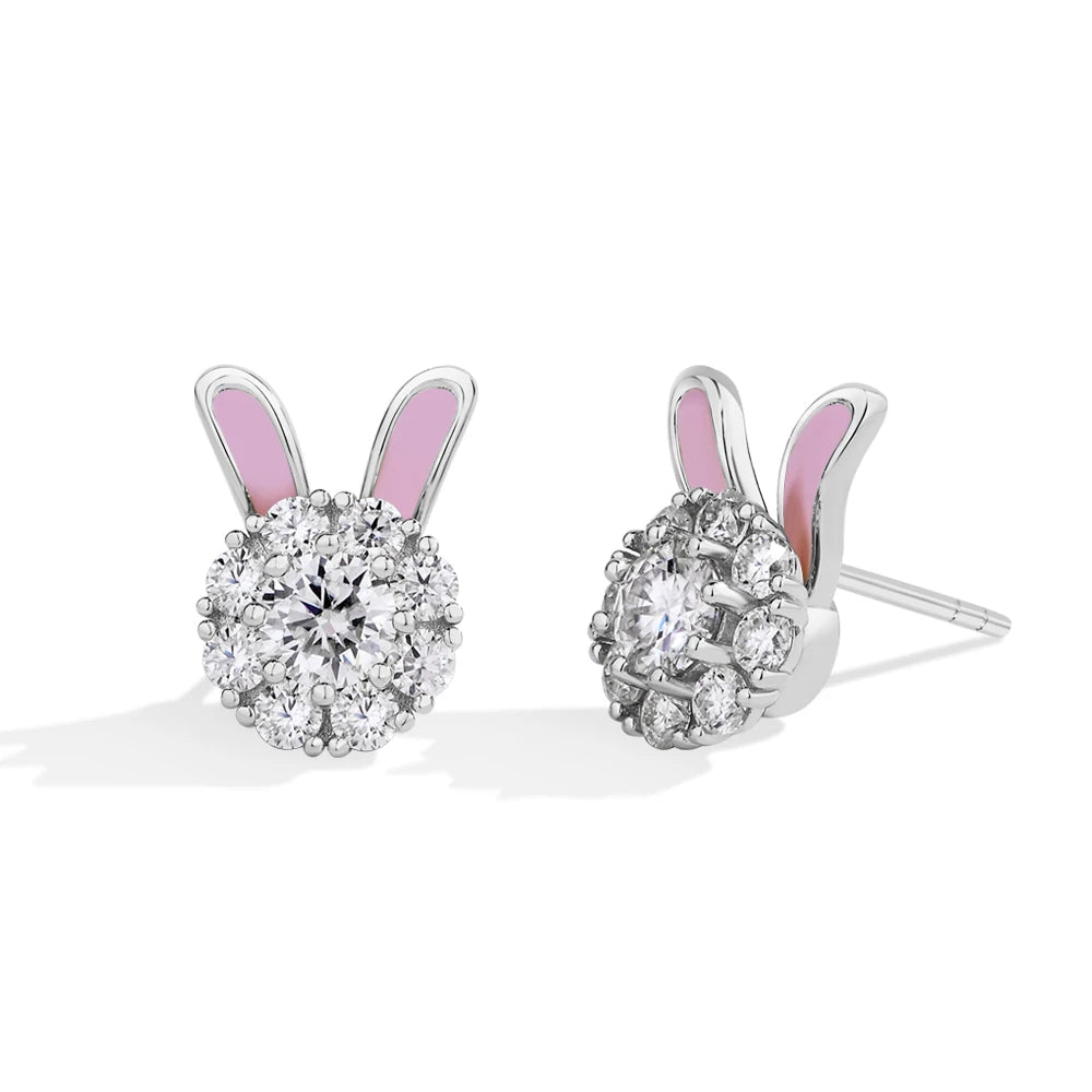 Enamel Bunny Earrings - Zai