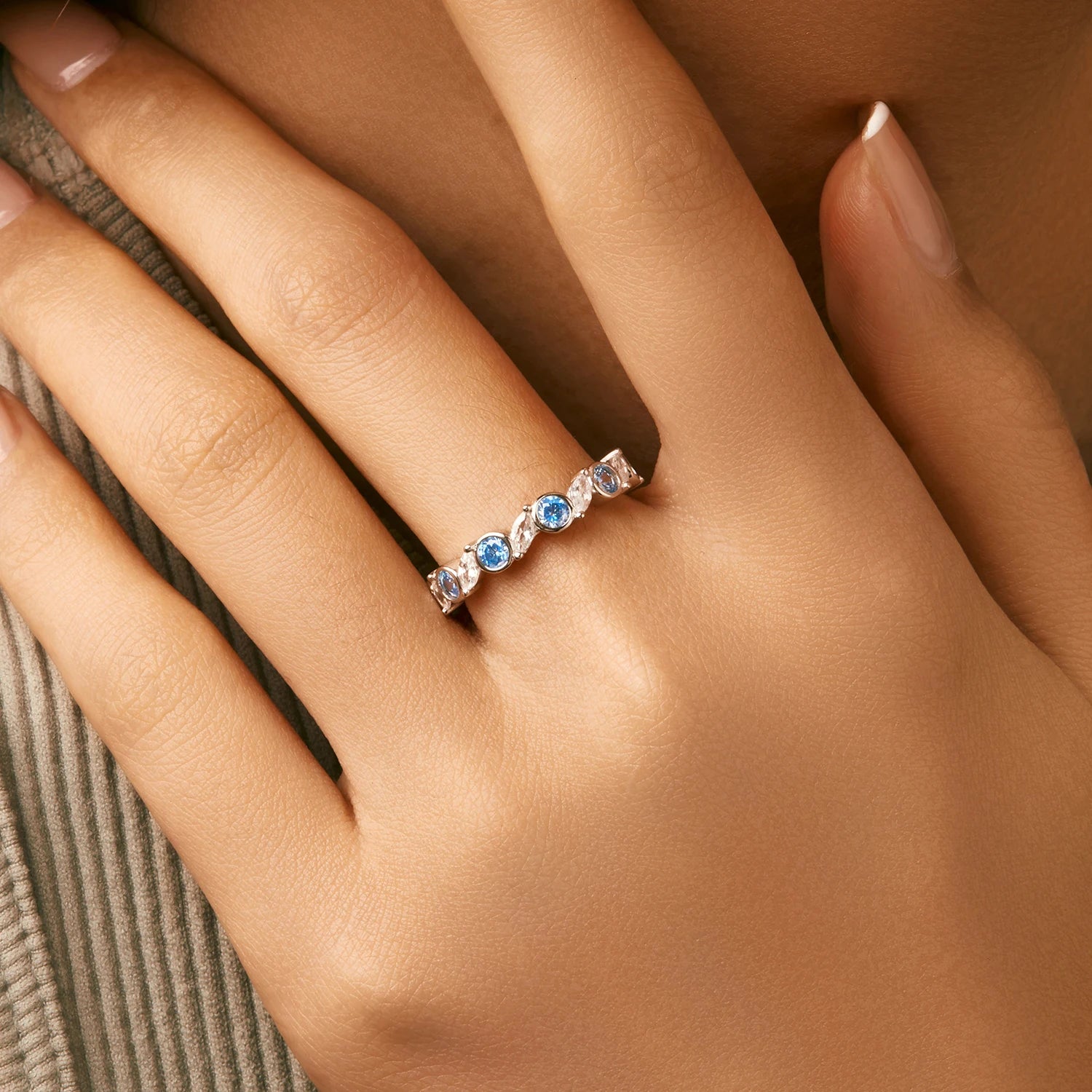Ocean Blue Stackable Ring