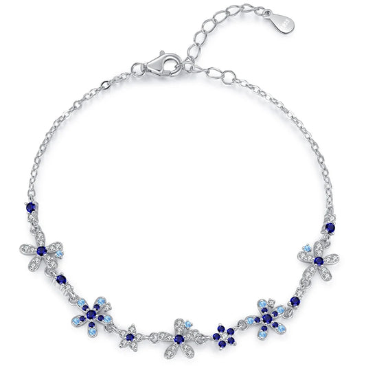 Chain Link Floral Bracelet - Tia