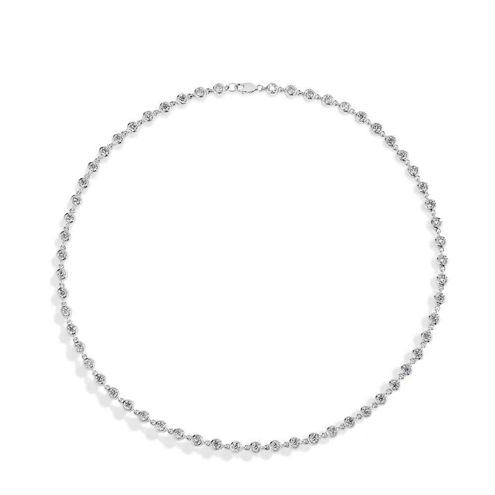 Round-Cut Moissanite Tennis Chain