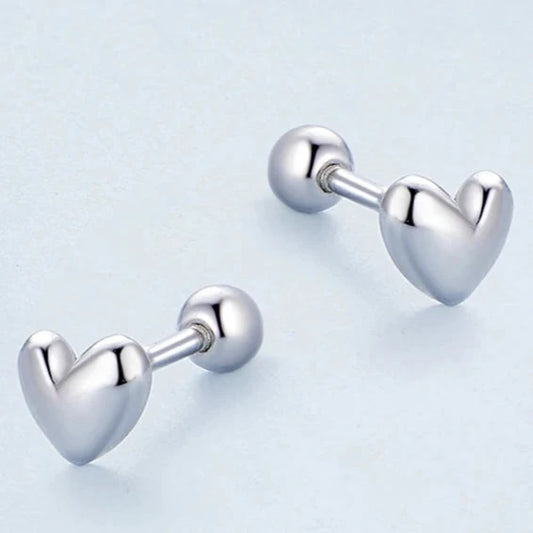 أقراط مرصعة بالقلب الحلو 925 فضة إسترليني