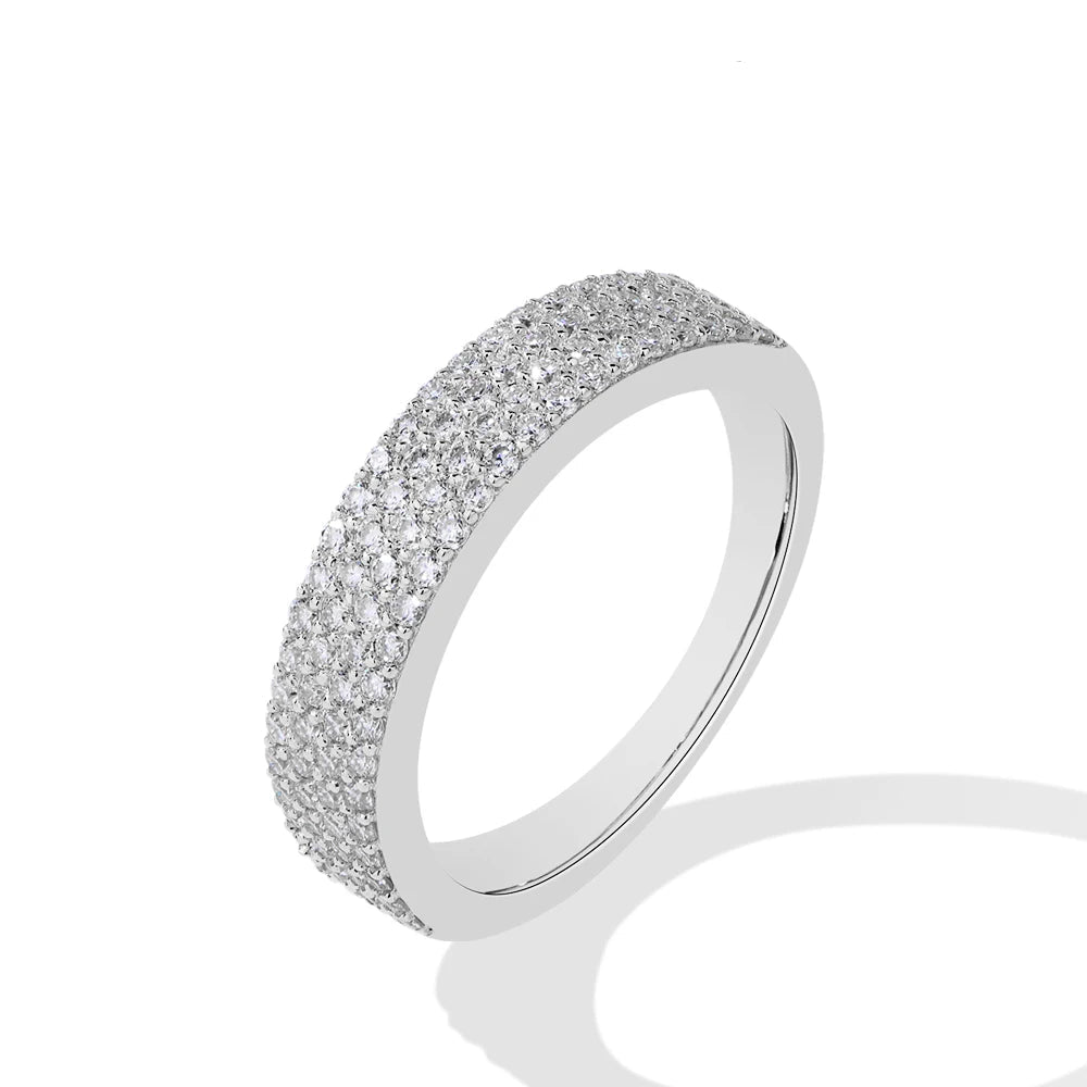 Classic Moissanite Wedding Band Ring - Orin