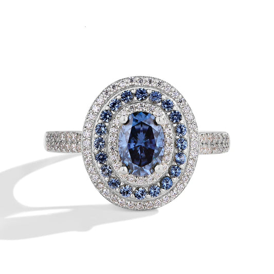 Sapphire Moissanite Ring - Ayen