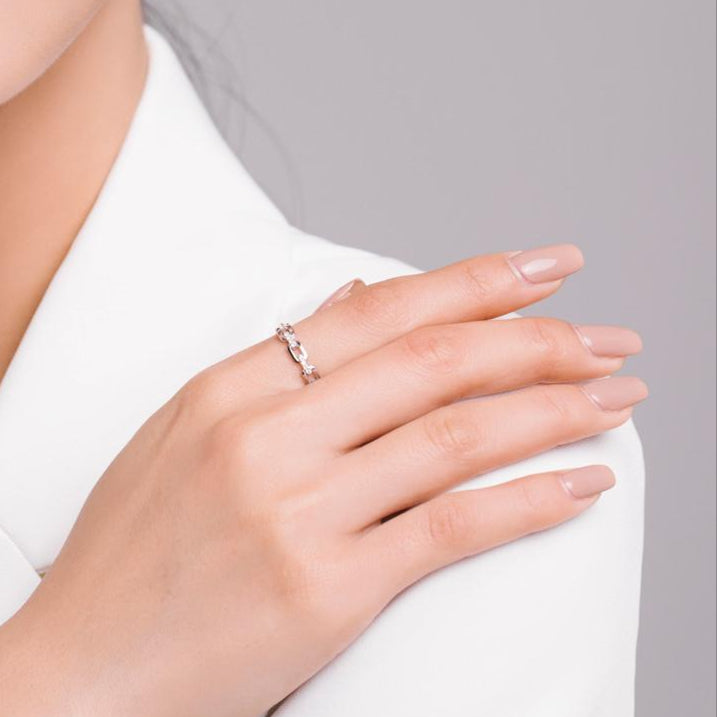 Geometric Eternity Band Ring