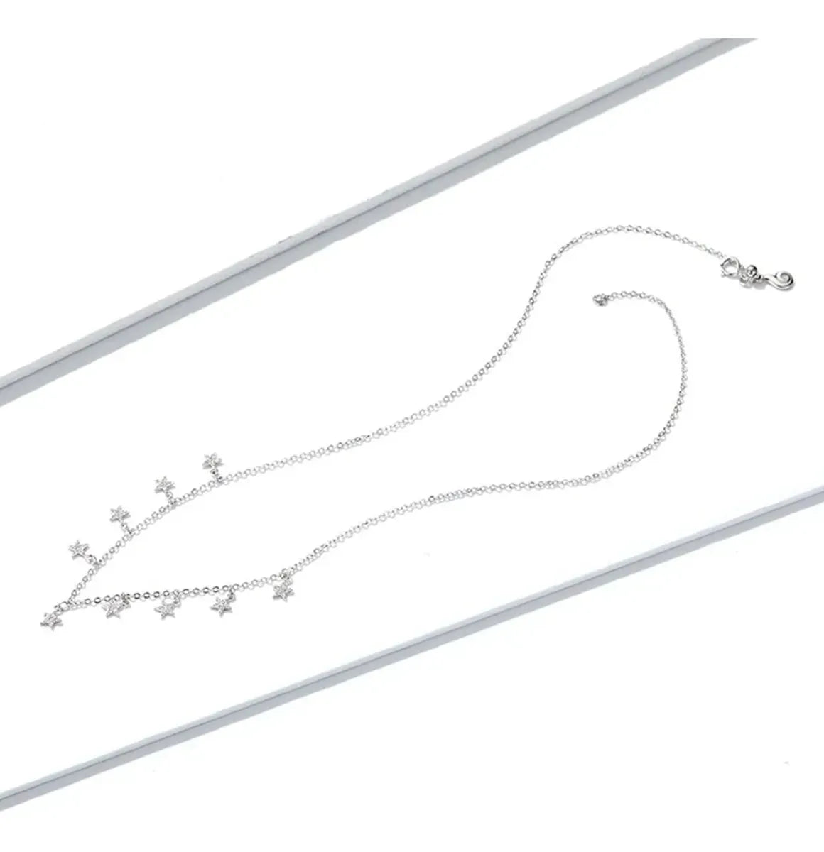 Star Choker Silver Necklace