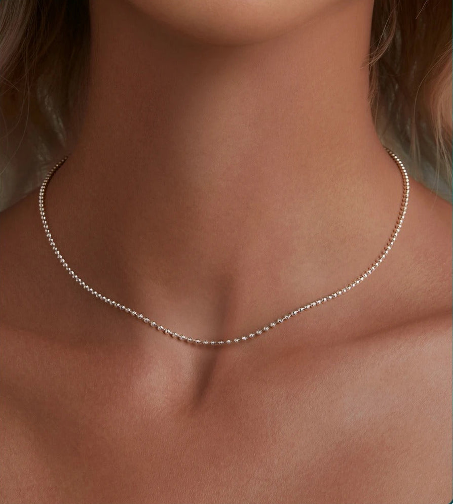 Noor Beads Silver Necklace